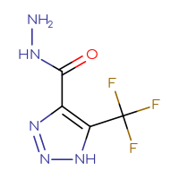 Chemical structure of 5-(trifluoromethyl)-1H-1,2,3-triazole-4-carbohydrazide - CSSB07301268010
