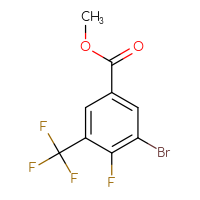 Chemical structure of methyl 3-bromo-4-fluoro-5-(trifluoromethyl)benzoate - CSSB00010114044