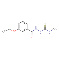 Chemical structure of 3-ethoxy-N-[(methylcarbamothioyl)amino]benzamide - CSSB00020600260