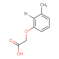 Chemical structure of 2-(2-bromo-3-methylphenoxy)acetic acid - CSSB00137422910