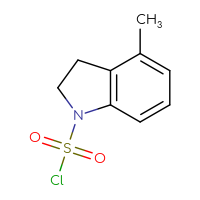 Chemical structure of 4-methyl-2,3-dihydro-1H-indole-1-sulfonyl chloride - CSSB14959847049