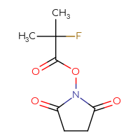 Chemical structure of 2,5-dioxopyrrolidin-1-yl 2-fluoro-2-methylpropanoate - CSSB17484213861