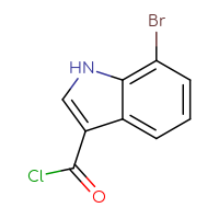 Chemical structure of 7-bromo-1H-indole-3-carbonyl chloride - CSSB00010240337