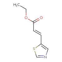 Chemical structure of ethyl (2E)-3-(1,3-thiazol-5-yl)prop-2-enoate - CSSB00102732840