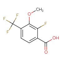 Chemical structure of 2-fluoro-3-methoxy-4-(trifluoromethyl)benzoic acid - CSSB00135280372