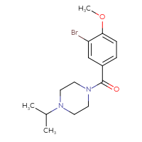 Chemical structure of 1-(3-bromo-4-methoxybenzoyl)-4-(propan-2-yl)piperazine - CSSB00038894384