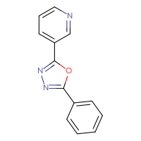 Chemical structure of 3-(5-phenyl-1,3,4-oxadiazol-2-yl)pyridine - CSSB00026601407