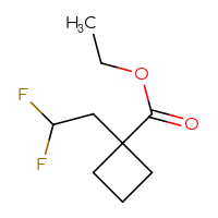 Chemical structure of ethyl 1-(2,2-difluoroethyl)cyclobutane-1-carboxylate - CSSB00045111624