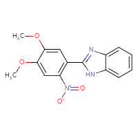 Chemical structure of 2-(4,5-dimethoxy-2-nitrophenyl)-1H-1,3-benzodiazole - CSSB00103168015