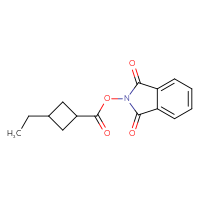 Chemical structure of 1,3-dioxo-2,3-dihydro-1H-isoindol-2-yl 3-ethylcyclobutane-1-carboxylate - CSSB02125699987