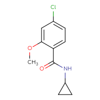 Chemical structure of 4-chloro-N-cyclopropyl-2-methoxybenzamide - CSSB00011579662