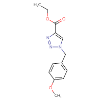 Chemical structure of ethyl 1-[(4-methoxyphenyl)methyl]-1H-1,2,3-triazole-4-carboxylate - CSSB00016992054