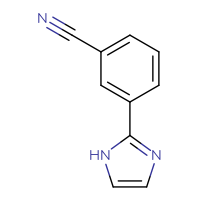 Chemical structure of 3-(1H-imidazol-2-yl)benzonitrile - CSSB00000089394