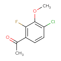 Chemical structure of 1-(4-chloro-2-fluoro-3-methoxyphenyl)ethan-1-one - CSSB00010116257