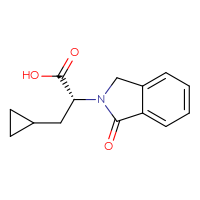 Chemical structure of (2R)-3-cyclopropyl-2-(1-oxo-2,3-dihydro-1H-isoindol-2-yl)propanoic acid - CSSB06256047468