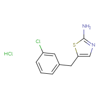 Chemical structure of 5-[(3-chlorophenyl)methyl]-1,3-thiazol-2-amine hydrochloride - CSSB02516456967