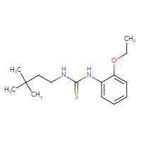 Chemical structure of 3-(3,3-dimethylbutyl)-1-(2-ethoxyphenyl)thiourea - CSSB01441129014