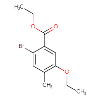 Chemical structure of ethyl 2-bromo-5-ethoxy-4-methylbenzoate - CSSB00010890433