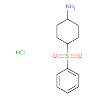 Chemical structure of 4-(benzenesulfonyl)cyclohexan-1-amine hydrochloride - CSSB00015203370