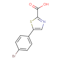 Chemical structure of 5-(4-bromophenyl)-1,3-thiazole-2-carboxylic acid - CSSB00010244835