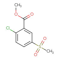 Chemical structure of methyl 2-chloro-5-methanesulfonylbenzoate - CSSB00000000206