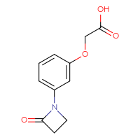 Chemical structure of 2-[3-(2-oxoazetidin-1-yl)phenoxy]acetic acid - CSSB21069478736