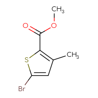 Chemical structure of methyl 5-bromo-3-methylthiophene-2-carboxylate - CSSB00010233884