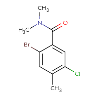 Chemical structure of 2-bromo-5-chloro-N,N,4-trimethylbenzamide - CSSB00014876202
