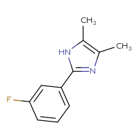 Chemical structure of 2-(3-fluorophenyl)-4,5-dimethyl-1H-imidazole - CSSB00025789767
