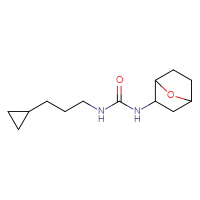 Chemical structure of 3-(3-cyclopropylpropyl)-1-{7-oxabicyclo[2.2.1]heptan-2-yl}urea - CSSB01655548785