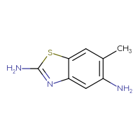 Chemical structure of 6-methyl-1,3-benzothiazole-2,5-diamine - CSSB00000030053