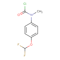 Chemical structure of N-[4-(difluoromethoxy)phenyl]-N-methylcarbamoyl chloride - CSSB21096893852