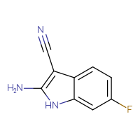 Chemical structure of 2-amino-6-fluoro-1H-indole-3-carbonitrile - CSSB00000058987