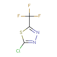 Chemical structure of 2-chloro-5-(trifluoromethyl)-1,3,4-thiadiazole - CSSB00011858391