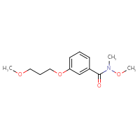 Chemical structure of N-methoxy-3-(3-methoxypropoxy)-N-methylbenzamide - CSSB02002698204