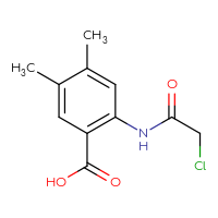 Chemical structure of 2-(2-chloroacetamido)-4,5-dimethylbenzoic acid - CSSB21106299772