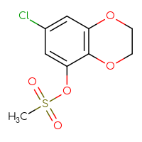 Chemical structure of 7-chloro-2,3-dihydro-1,4-benzodioxin-5-yl methanesulfonate - CSSB09890908510