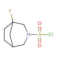 Chemical structure of 1-fluoro-3-azabicyclo[3.2.1]octane-3-sulfonyl chloride - CSSB00153973480