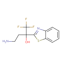 Chemical structure of 4-amino-2-(1,3-benzothiazol-2-yl)-1,1,1-trifluorobutan-2-ol - CSSB00000750078