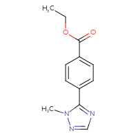 Chemical structure of ethyl 4-(1-methyl-1H-1,2,4-triazol-5-yl)benzoate - CSSB01722272592