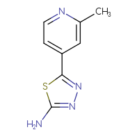 Chemical structure of 5-(2-methylpyridin-4-yl)-1,3,4-thiadiazol-2-amine - CSSB00013476861