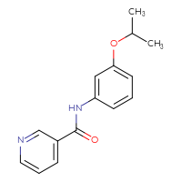 Chemical structure of N-[3-(propan-2-yloxy)phenyl]pyridine-3-carboxamide - CSSB00103776096