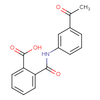 Chemical structure of 2-[(3-acetylphenyl)carbamoyl]benzoic acid - CSSB00020584328