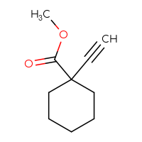 Chemical structure of methyl 1-ethynylcyclohexane-1-carboxylate - CSSB03440279394