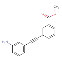 Chemical structure of methyl 3-[2-(3-aminophenyl)ethynyl]benzoate - CSSB00000735838