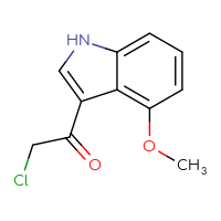 Chemical structure of 2-chloro-1-(4-methoxy-1H-indol-3-yl)ethan-1-one - CSSB00012340661