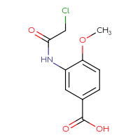 Chemical structure of 3-(2-chloroacetamido)-4-methoxybenzoic acid - CSSB00010293731