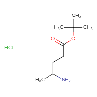 Chemical structure of tert-butyl 4-aminopentanoate hydrochloride - CSSB00138438094