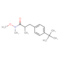Chemical structure of 3-(4-tert-butylphenyl)-N-methoxy-N,2-dimethylpropanamide - CSSB00990254917