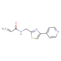 Chemical structure of N-{[4-(pyridin-4-yl)-1,3-thiazol-2-yl]methyl}prop-2-enamide - CSSB00133050287